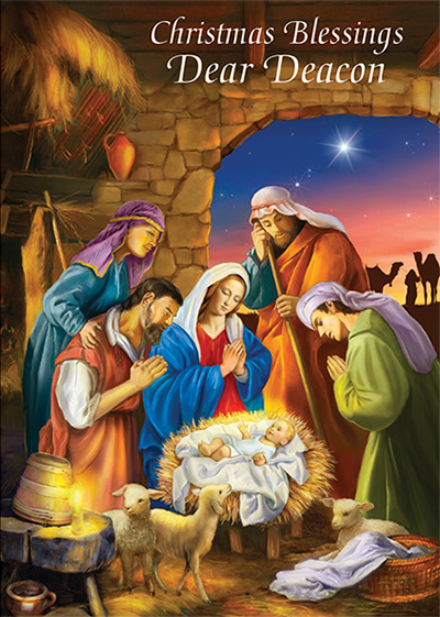 85589 Deacon - 5 x 7 - gold foil decoration